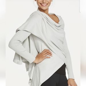 Fabletics Savanna Asymmetrical Knit Wrap Shrug NWT